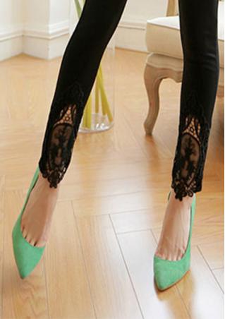 One Size Embroidered Lace Hollow Pants