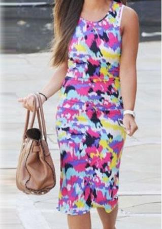 Bodycon Floral Printed Dress
