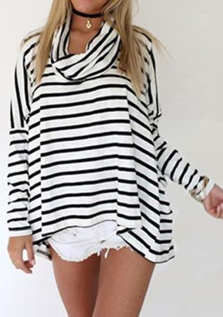One Size Loose Striped Blouse