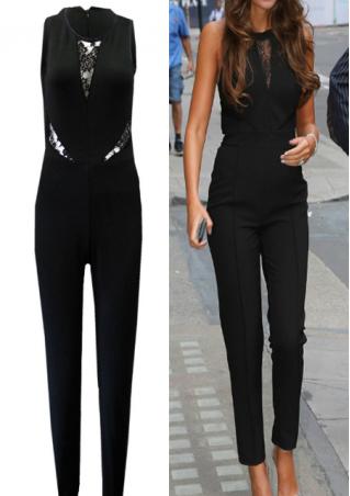 Lace Splice Jumpsuit