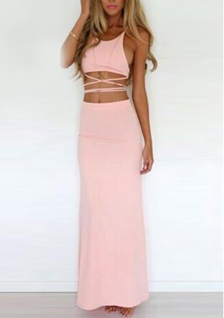 Bodycon Solid Two-Piece Dress