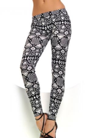 One Size Floral Tribal Stretchy Leggings