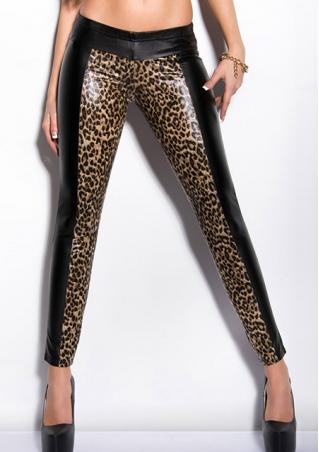 One Size Leopard Print Stretchy Leggings