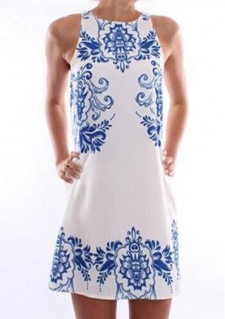 Chiffon Porcelain Printed Summer Dress