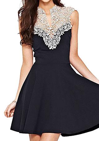 Sleeveless Lace A-Line Party Dress