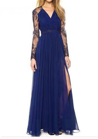 Lace Long Sleeves Maxi Dress