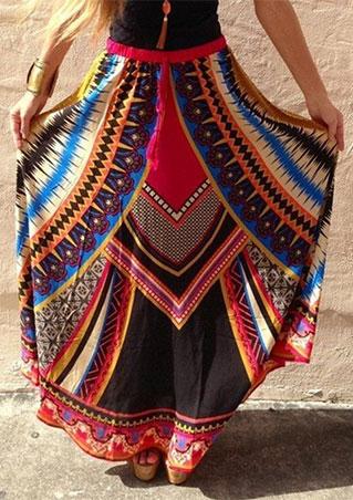 High Waist Long Skirt