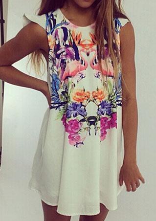 Floral Mini Loose Dress