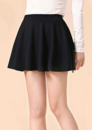 One Size Pleated Skater A-Line Skirt