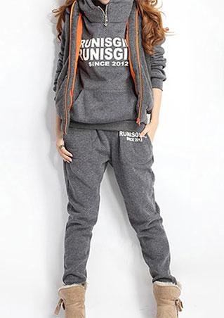 Letter Print Hoodies Tracksuits