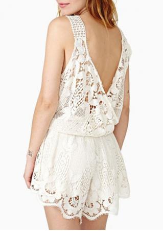 Backless Lace Romper