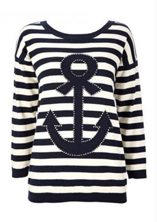 Stripe Anchor Long Sleeve T-Shirt
