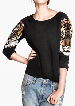 Tiger Printed Long Sleeve T-shirt