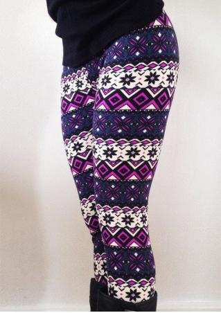 Printed Multicolored Stretchy Leggings