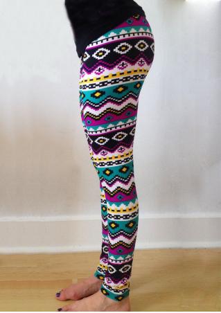 One Size Printed Stretchy Leggings