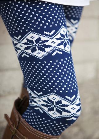 Christmas Printed One Size Stretchy Casual Leggings