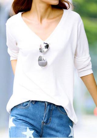 Solid Retro Casual Long Sleeve Blouse
