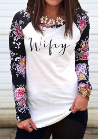 Floral Splicing Casual T-Shirt