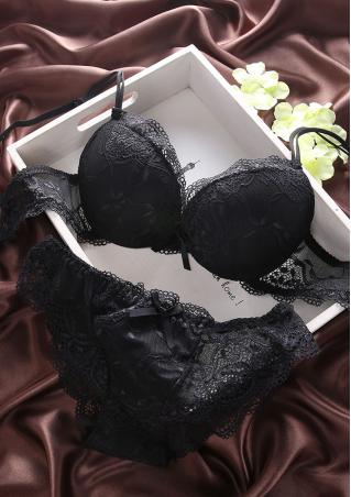 Solid Lace Embroidery Sexy Bra Sets