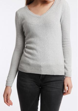 Solid Slim Casual Short Sweater