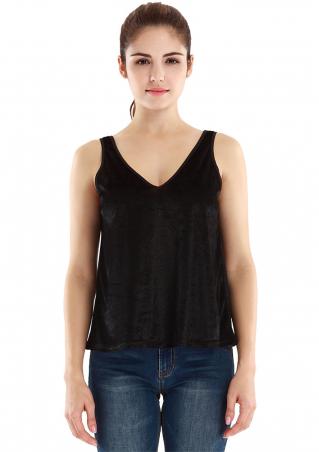 Solid Casual Vest Tank