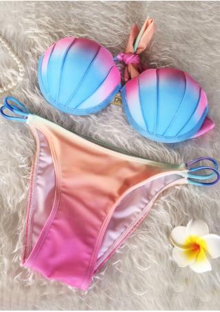 Multicolor Shell Shaped Sexy Bikini Set