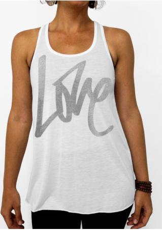 LOVE Letter Printed Casual Tank