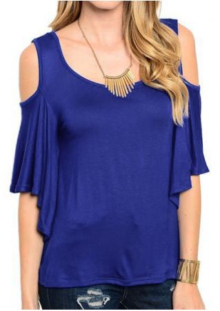 Solid Off Shoulder Backless Blouse Without Necklace