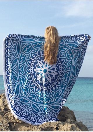 Mandala Tassel Round Beach Blanket