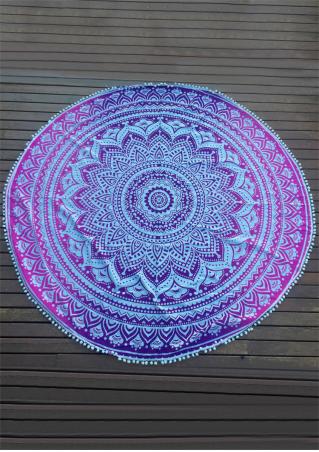 Mandala Pattern Tassel Round Beach Blanket