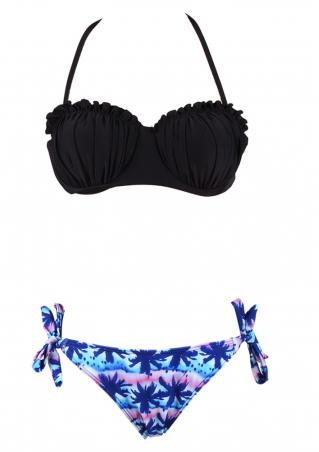 Coconut Tree Printed Sexy Bikini Set