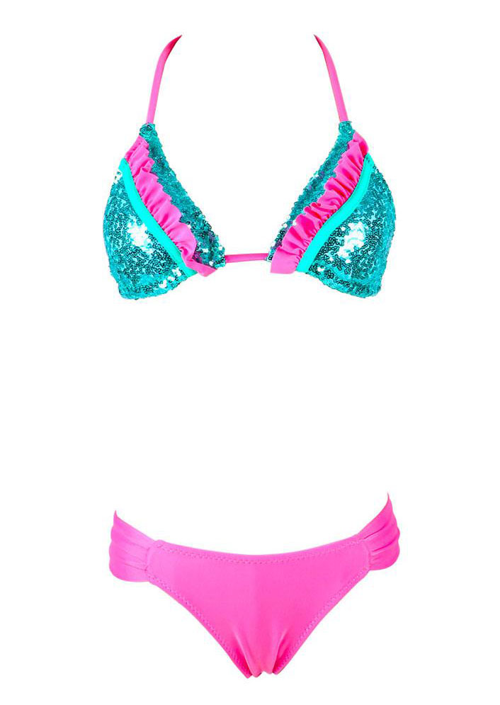 Sequined Splicing Sexy Bikini Set Fairyseason