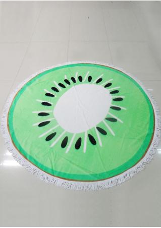 Kiwi Printed Round Blanket