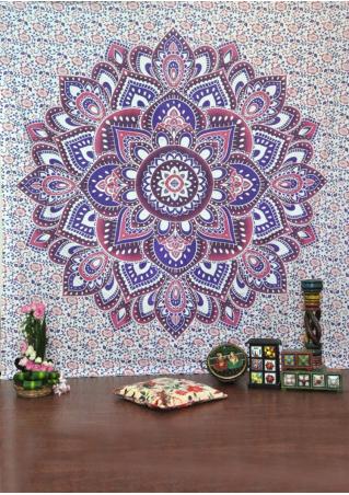 Mandala Flower Square Tapestry