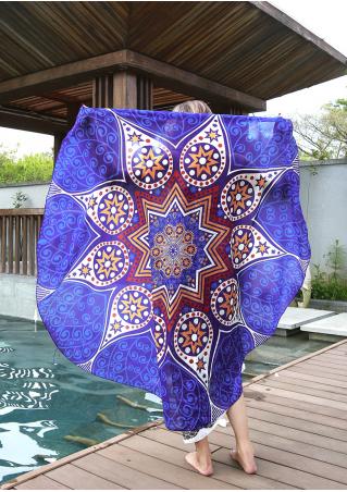 Mandala Pattern Round Blanket