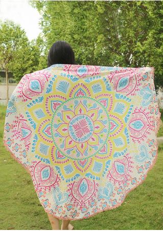Mandala Flower Lace Round Blanket