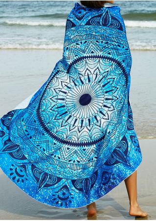 Mandala Printed Round Beach Blanket