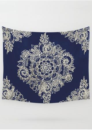 Flower Printed Rectangle Tapestry