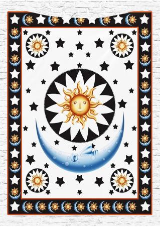 Star Moon Printed Rectangle Tapestry