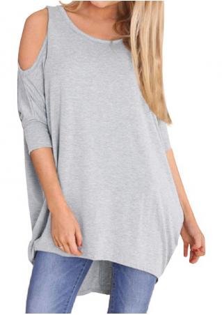 Solid Off Shoulder Casual Blouse