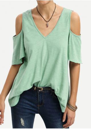 Solid Off Shoulder Loose Blouse Without Necklace