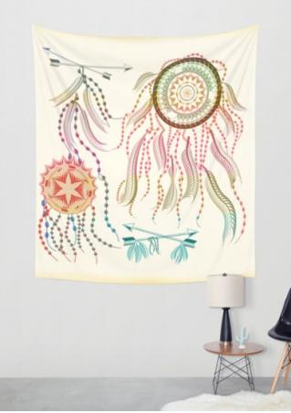 Multicolor Arrow Dream Catcher Rectangle Tapestry