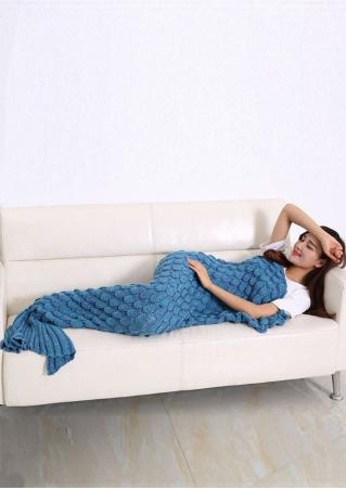 Crochet Fish Scale Mermaid Tail Design Blanket