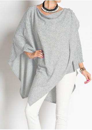Asymmetric Loose Layered Blouse Without Necklace