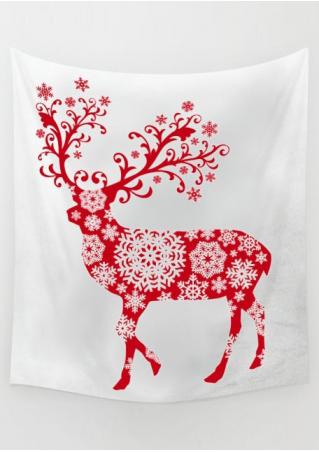 Christmas Reindeer Printed Rectangle Tapestry