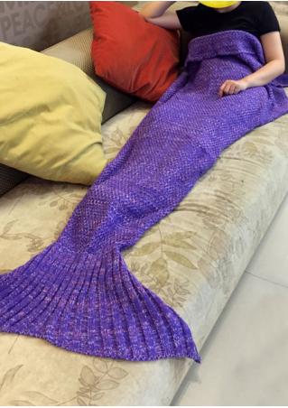 Knitted Warm Fishtail Blanket