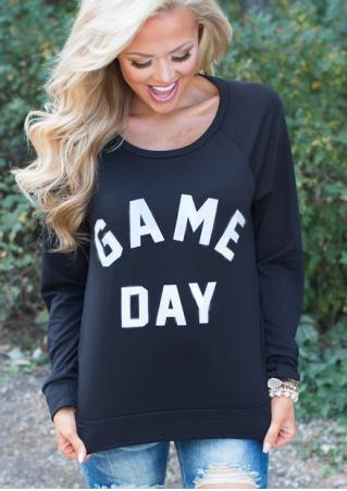 Game Day Printed O-Neck Sweatshirt