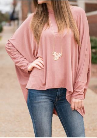 Solid Long Sleeve Loose Hooded Blouse Without Necklace