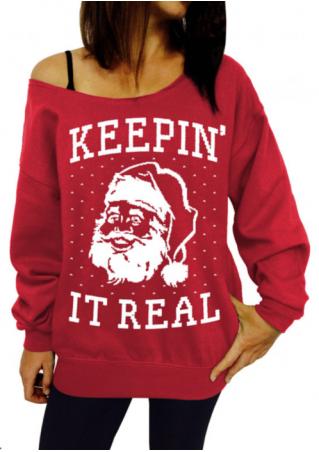 Santa Christmas Knitted Casual Sweatshirt