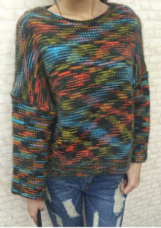 Multicolor O-Neck Sweater